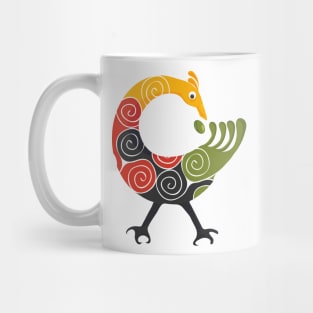 Sankofa Bird Adinkra Art in Pan African Colors Mug